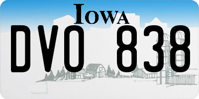 IA license plate DVO838