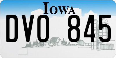 IA license plate DVO845