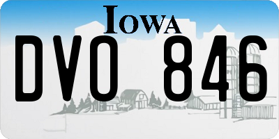 IA license plate DVO846
