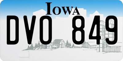 IA license plate DVO849