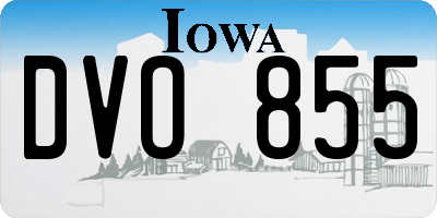 IA license plate DVO855