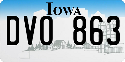 IA license plate DVO863