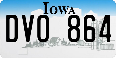 IA license plate DVO864