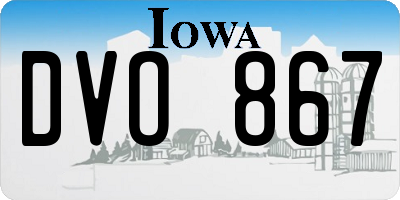 IA license plate DVO867