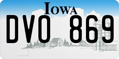 IA license plate DVO869