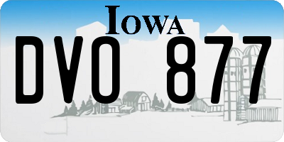 IA license plate DVO877