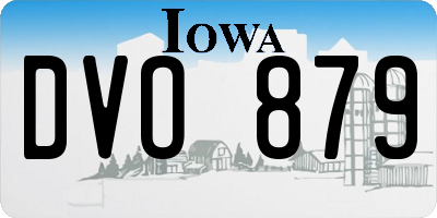 IA license plate DVO879