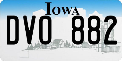 IA license plate DVO882