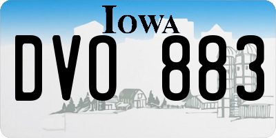 IA license plate DVO883