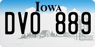 IA license plate DVO889