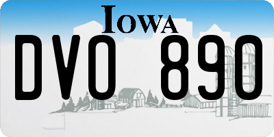 IA license plate DVO890