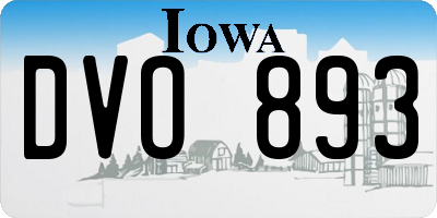 IA license plate DVO893