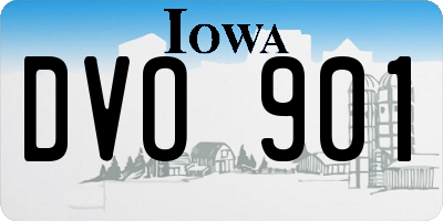 IA license plate DVO901