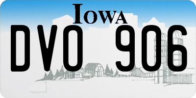 IA license plate DVO906