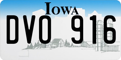 IA license plate DVO916