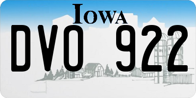 IA license plate DVO922