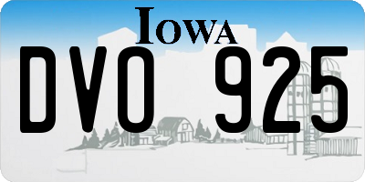 IA license plate DVO925