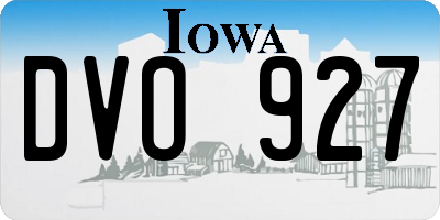 IA license plate DVO927