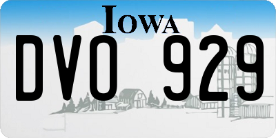 IA license plate DVO929