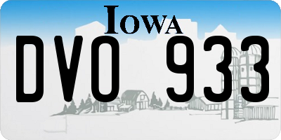 IA license plate DVO933