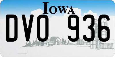 IA license plate DVO936