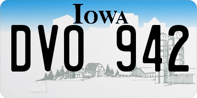IA license plate DVO942
