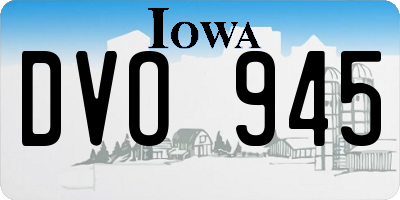 IA license plate DVO945