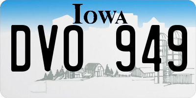 IA license plate DVO949