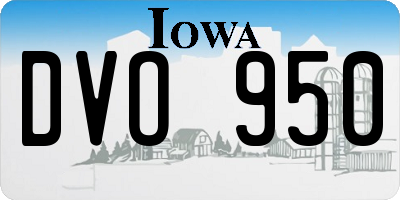 IA license plate DVO950