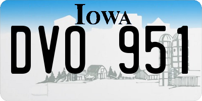 IA license plate DVO951