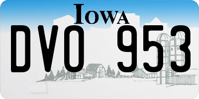 IA license plate DVO953