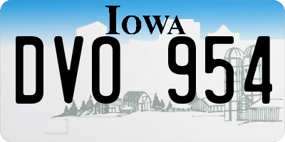 IA license plate DVO954
