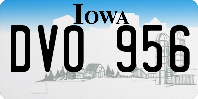 IA license plate DVO956