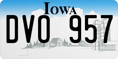 IA license plate DVO957