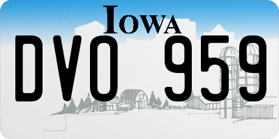 IA license plate DVO959