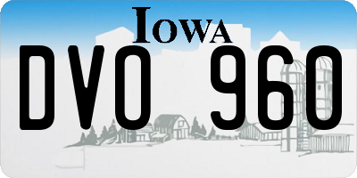 IA license plate DVO960