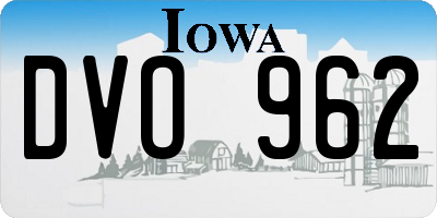 IA license plate DVO962