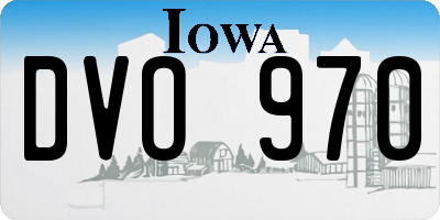 IA license plate DVO970