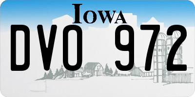 IA license plate DVO972