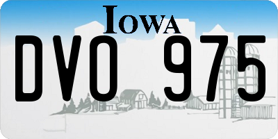 IA license plate DVO975