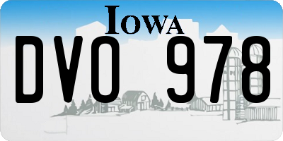 IA license plate DVO978