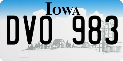 IA license plate DVO983