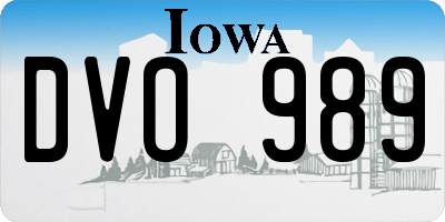 IA license plate DVO989