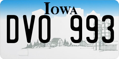 IA license plate DVO993