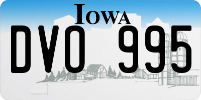 IA license plate DVO995