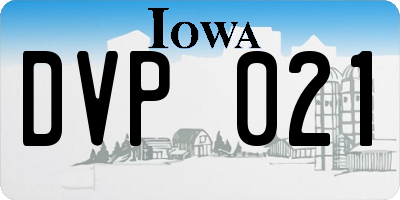 IA license plate DVP021