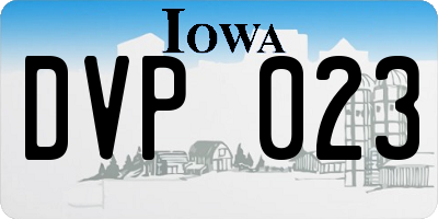 IA license plate DVP023
