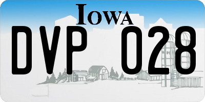 IA license plate DVP028
