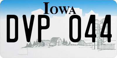 IA license plate DVP044