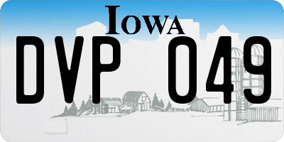 IA license plate DVP049